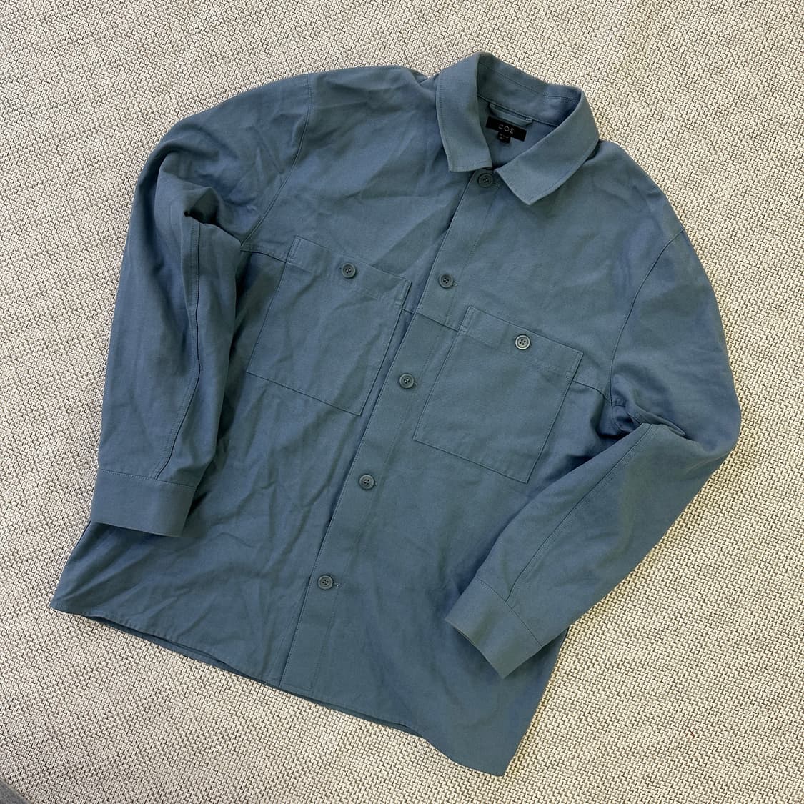 L COS 블루 컬러 오버셔츠형 자켓  0331D 상품이미지1