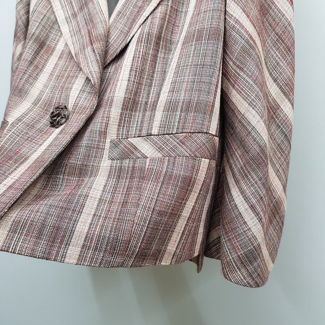 미샤 MICHAA 2022 체크 테일러드 자켓 85-97-160사이즈 상품이미지4