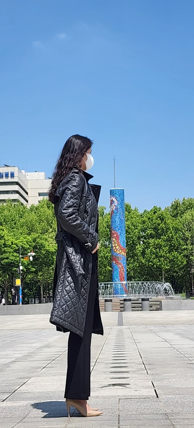 돌체앤가바나 램스킨 퀄팅 레더 코트 46 /백화점/정품 상품이미지4