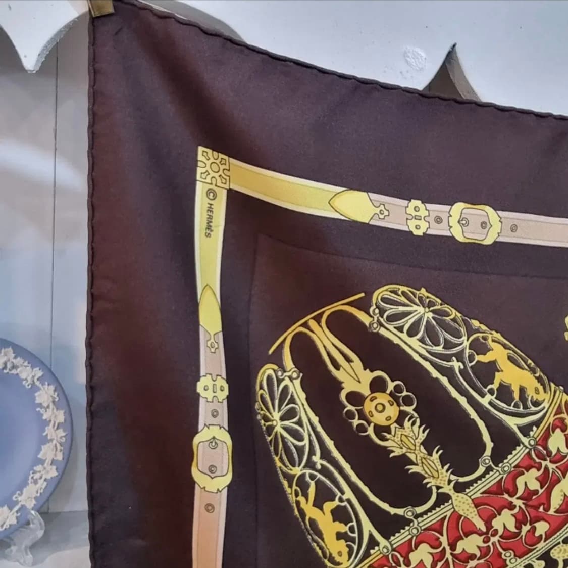 에르메스 빈티지 실크 스카프 까레90 레 뮤즈롤 상품이미지2