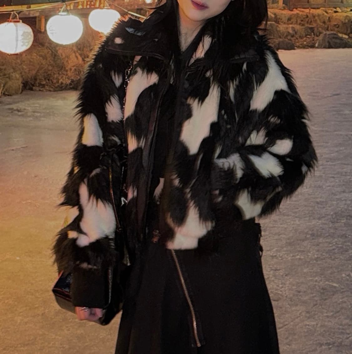 오호스 블랙 퍼자켓 상품이미지1