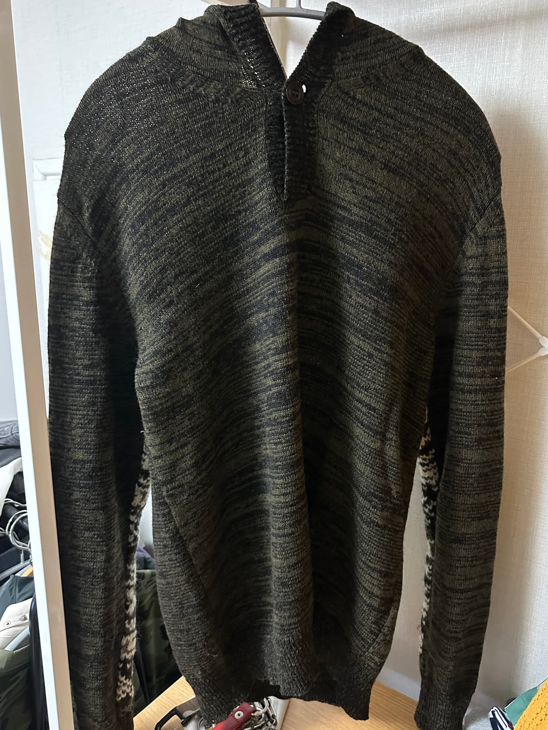 준야와타나베 맨 노르딕 패턴 후드 상품이미지2