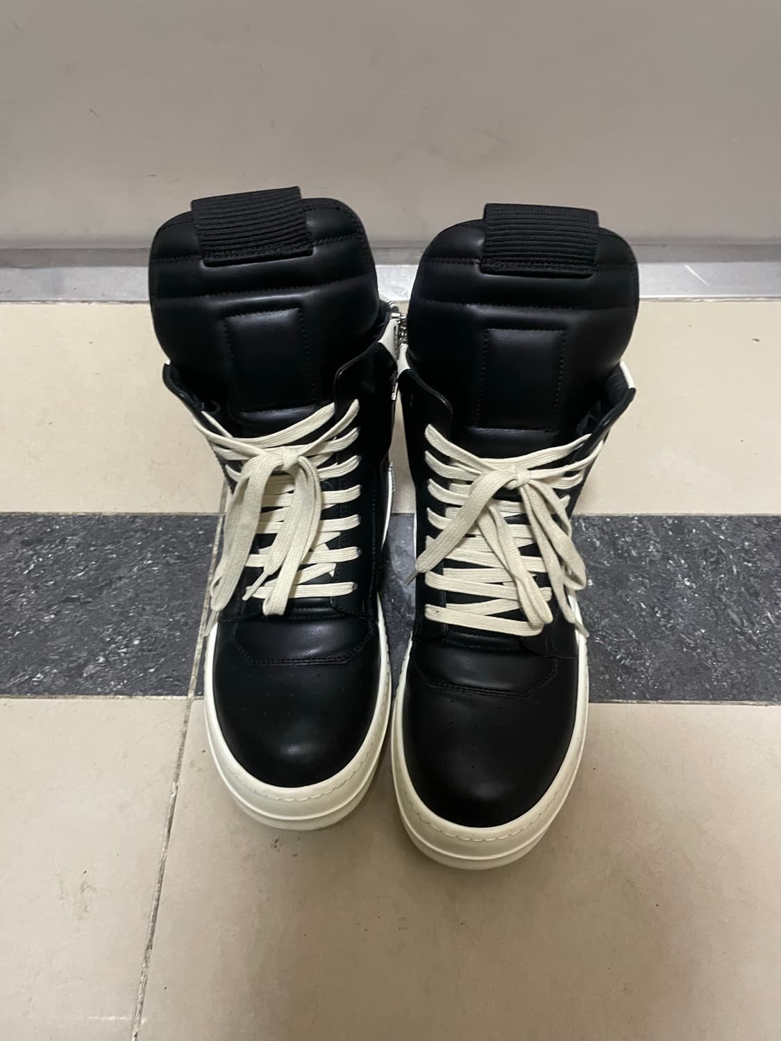 릭오웬스 지오바스켓 블랙 화이트 하이탑 스니커즈 42 상품이미지1