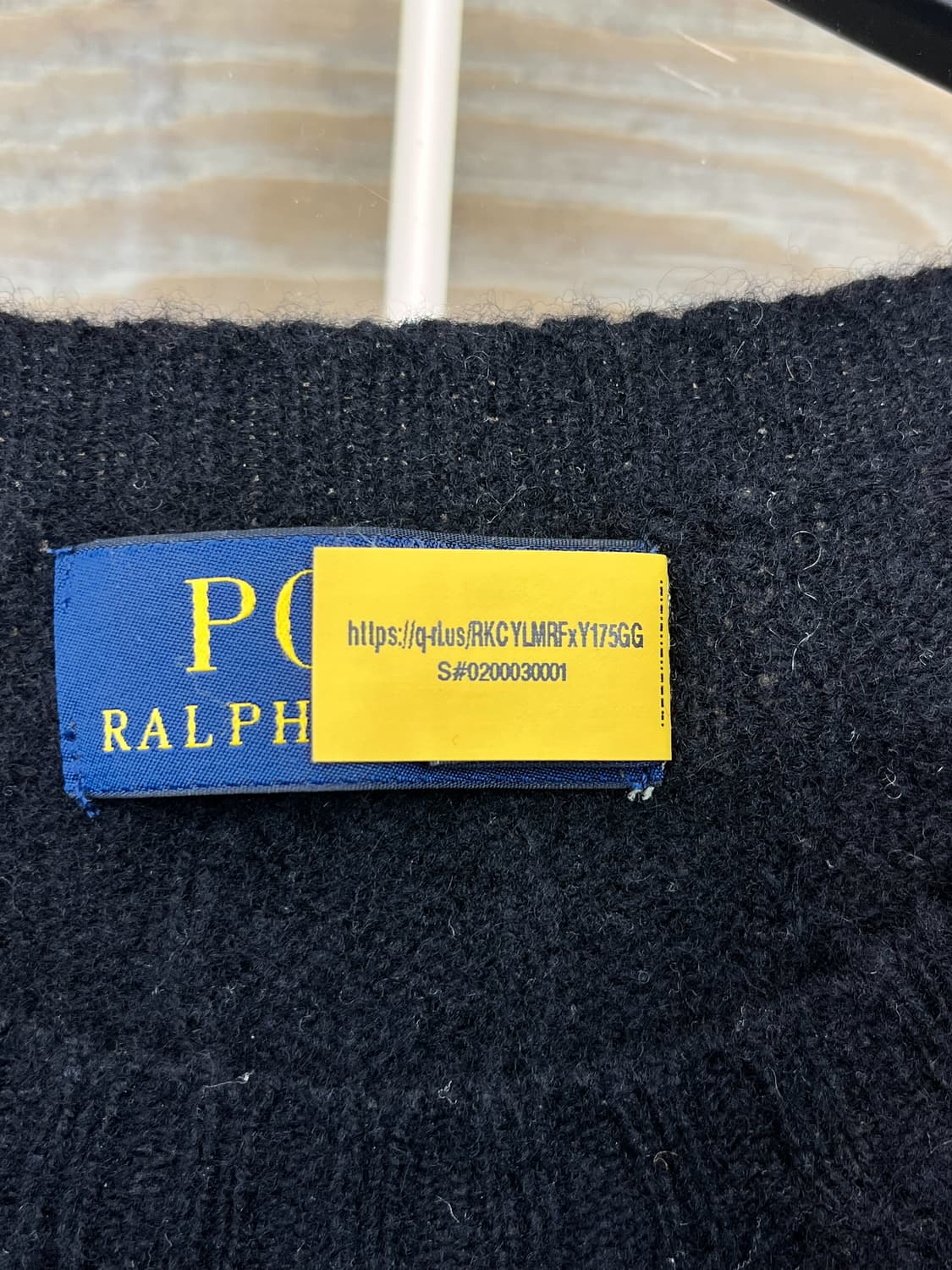 폴로 랄프 로렌 QR 라벨 케이블 니트 상품이미지6
