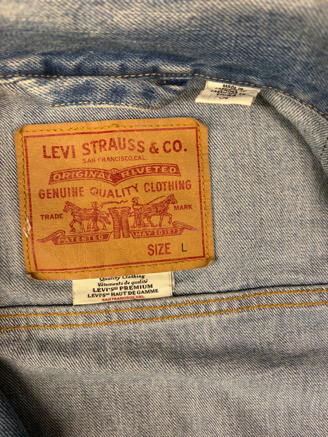 [L]리바이스 데님 트러커 청자켓 로고 테이프 상품이미지5