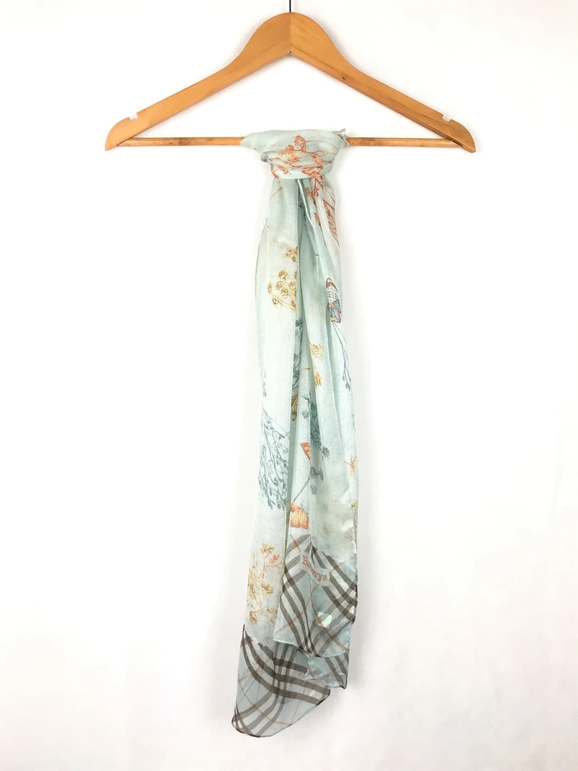 버버리 정품 플로랄 플라워 실크 스카프 상품이미지1