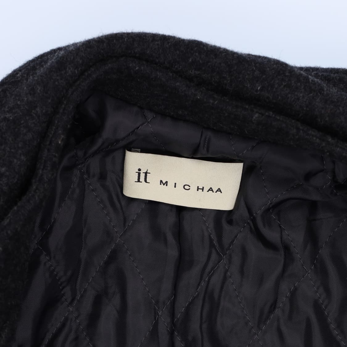 [88-94-165] 잇미샤 여성 울 혼방 싱글 코트 배색 3848 상품이미지7