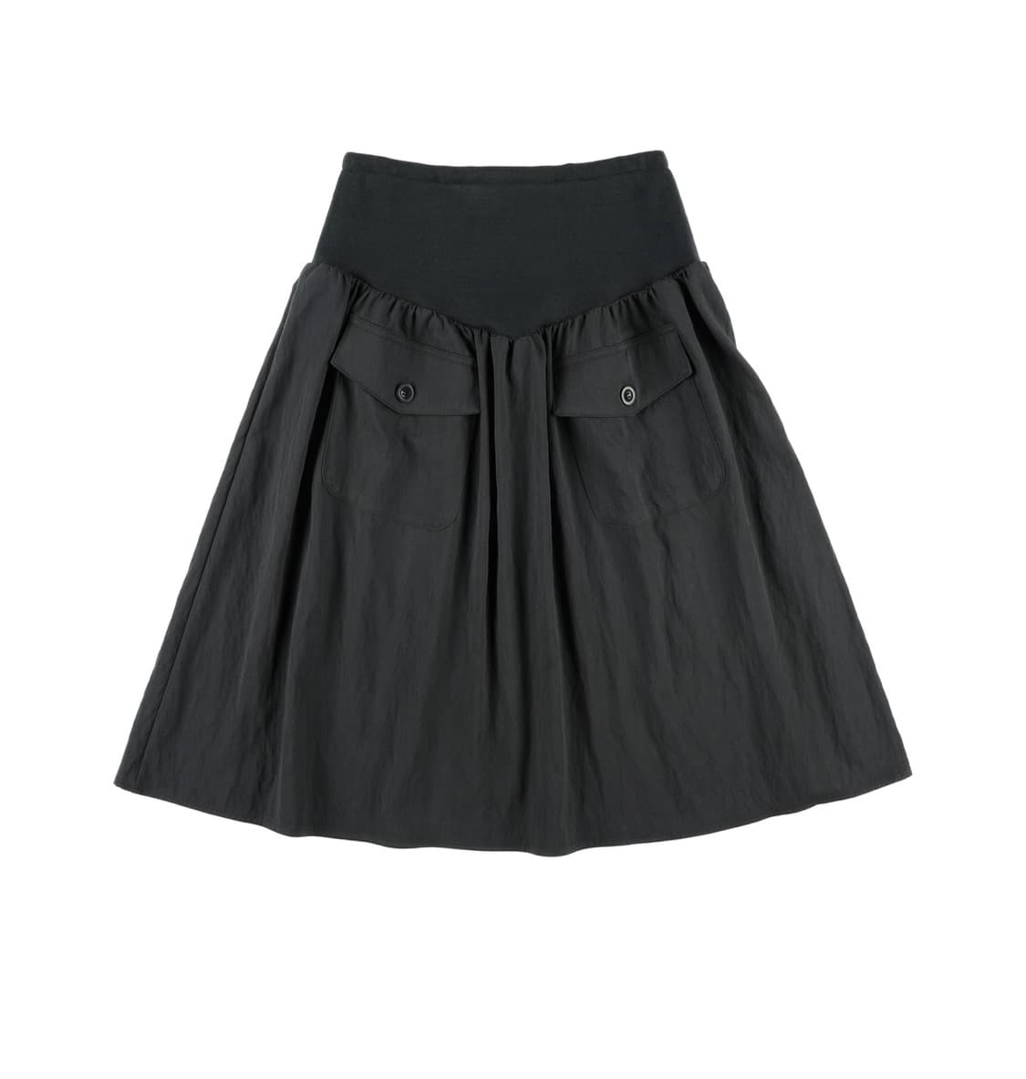 온스카 스커트 FLARE RIB SKIRT (CHARCOAL) 상품이미지2