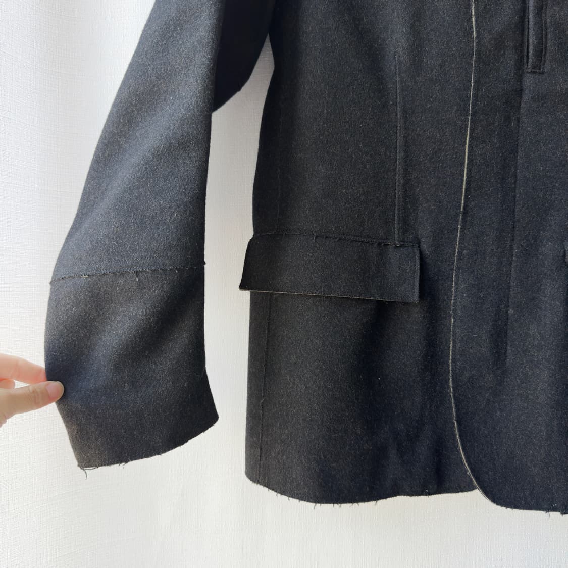 스톤아일랜드 쉐도우프로젝트 Fall 2009 울혼방 자켓 차콜 95(S) 상품이미지4