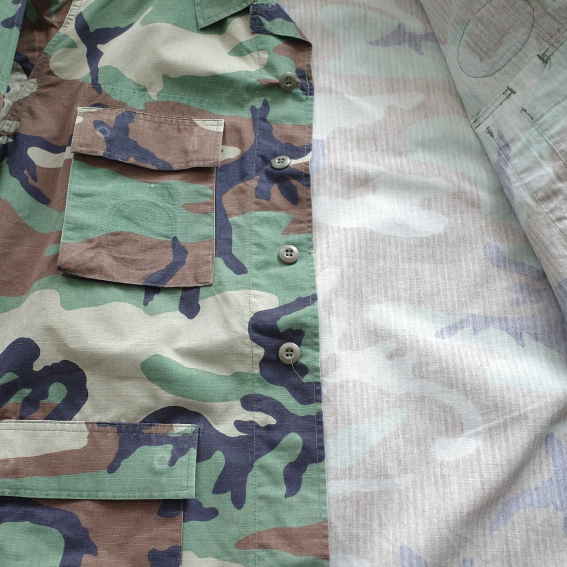 00s 미군 BDU 우드랜드 자켓 (L-L) 다이브마스터 패치 상품이미지7