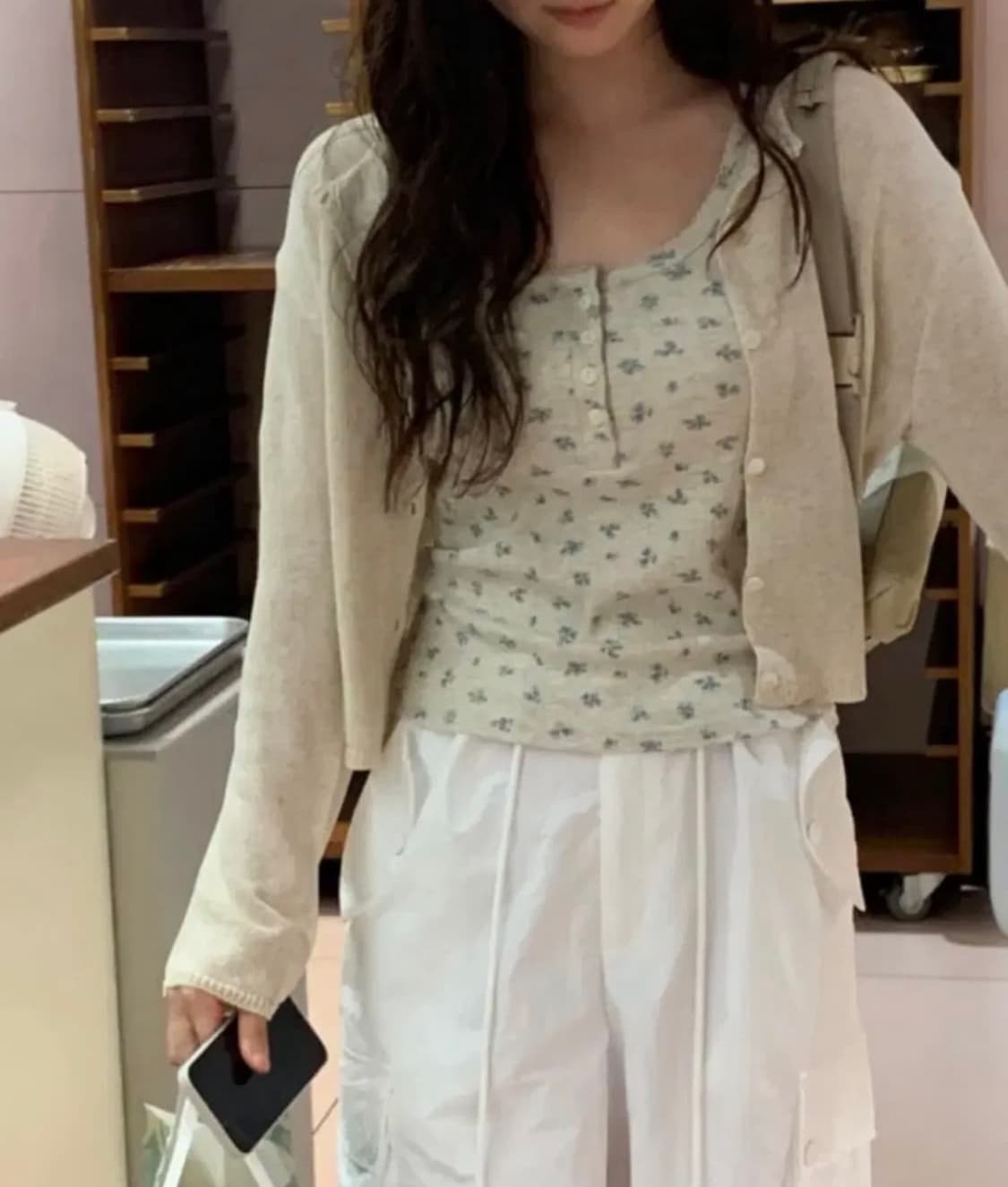 오이니 oinii rosemary top 로즈마리 탑 오트멜란지 상품이미지1