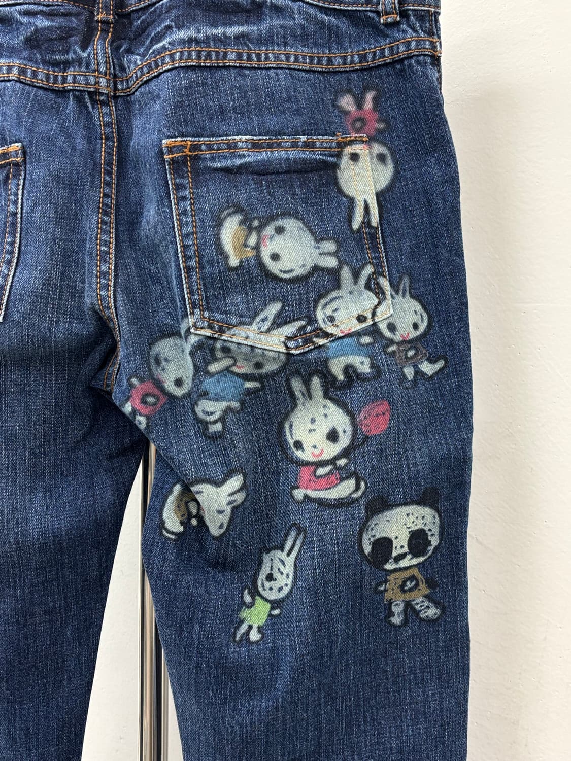 빈티지 키치 데님 로우라이즈 플레어 팬츠 상품이미지10