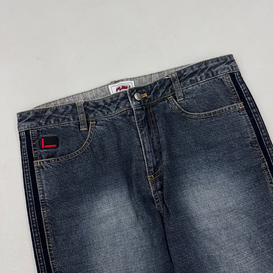 FUBU 후부 Y2K 부츠컷 워싱 데님팬츠 상품이미지4