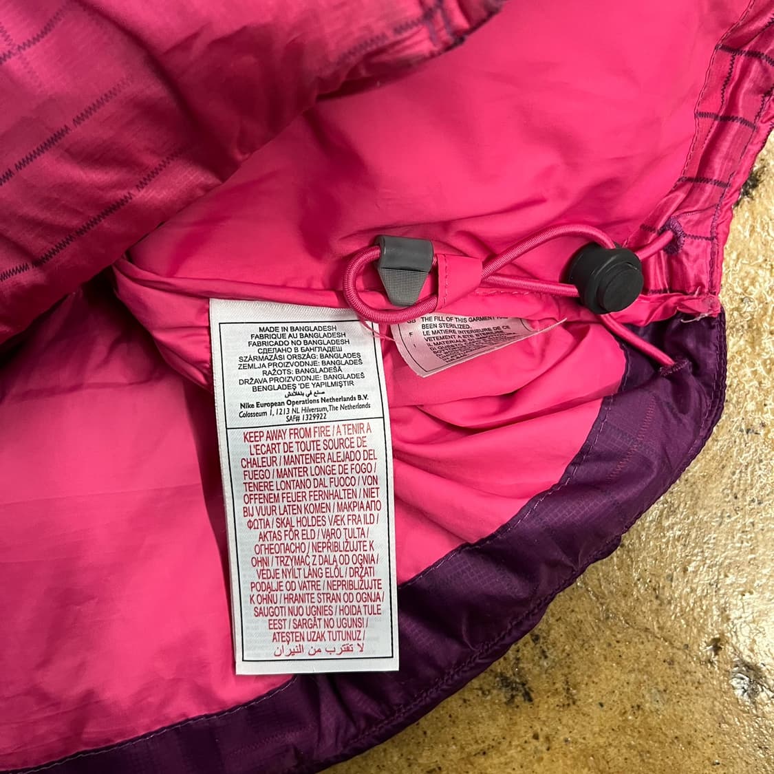 [정품/L] 나이키 acg 보라 핑크 배색 후드 패딩 점퍼 b16 상품이미지6