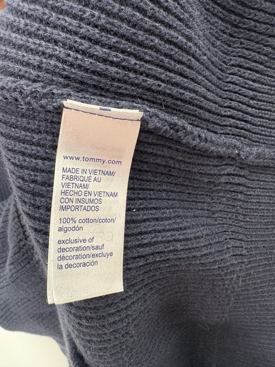  [M]타미힐피거 반집업 네이비 니트 상품이미지8