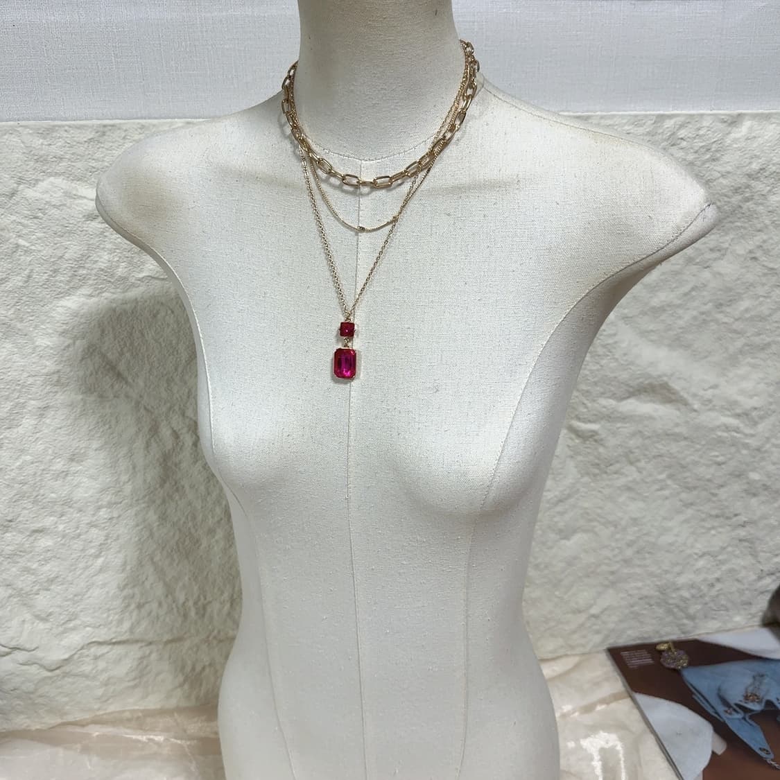 빈티지 레이어드 체인 오리엔탈 목걸이 상품이미지1