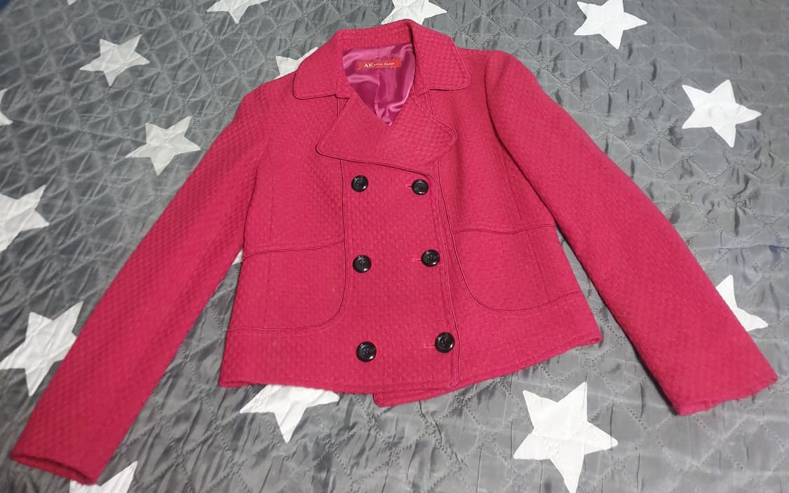 앤클라인 세미크롭 트위드 카라 투버튼 자켓 (S) 상품이미지1