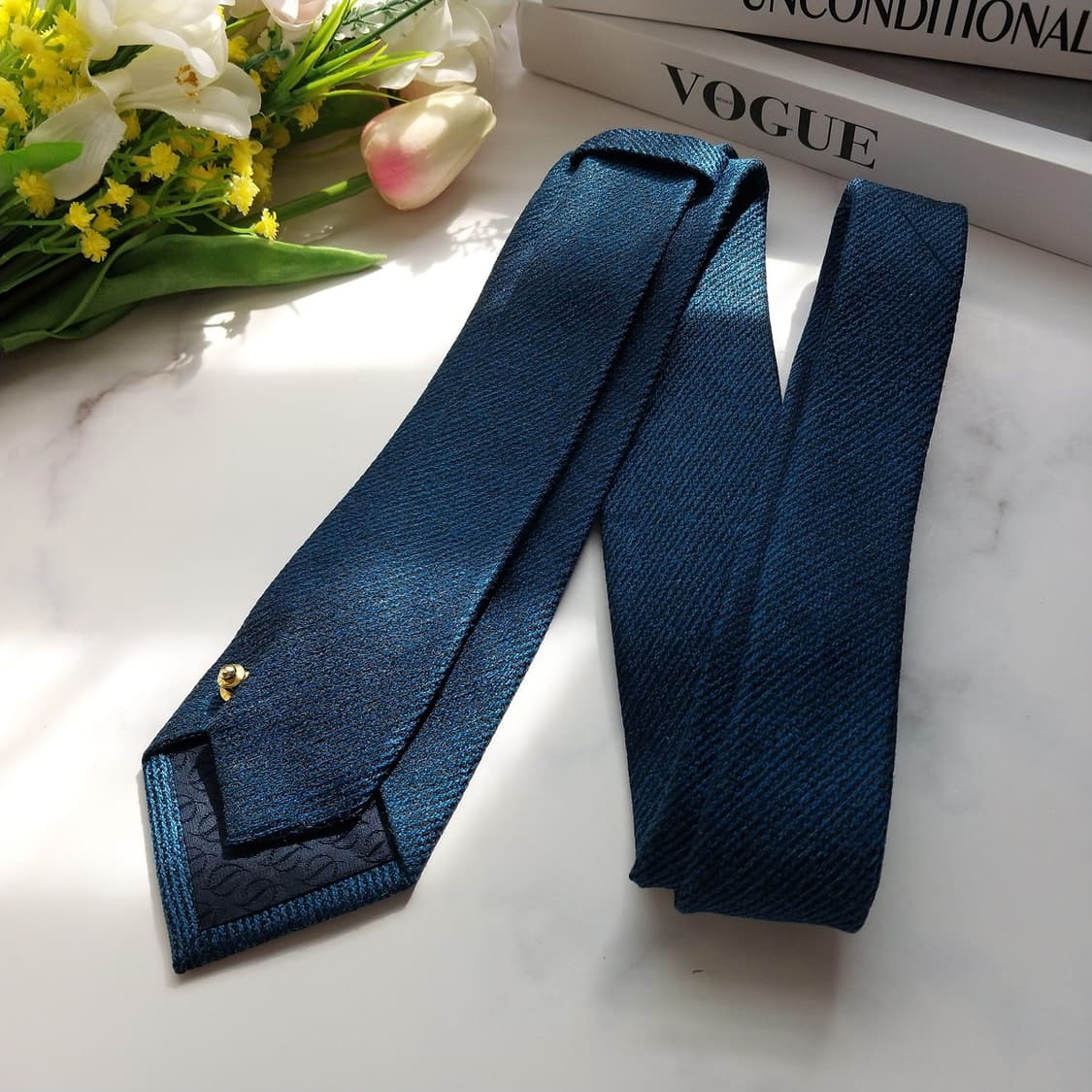 듀퐁 실크 블루 솔리드 슬림 넥타이 7.0cm A+등급 K908
 상품이미지6