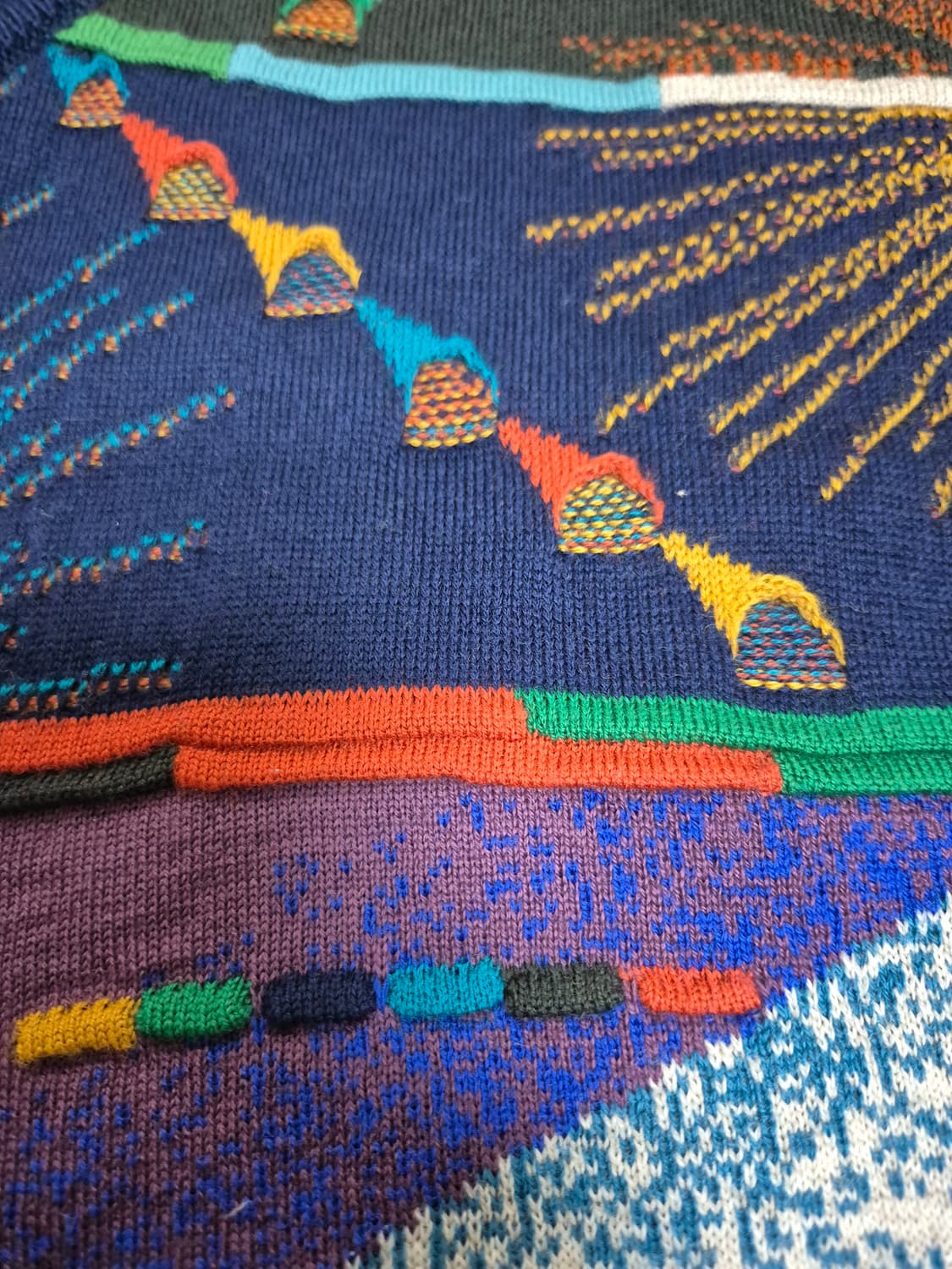 정품 GECCU 게쿠 멀티컬러 니트 베스트 상품이미지6