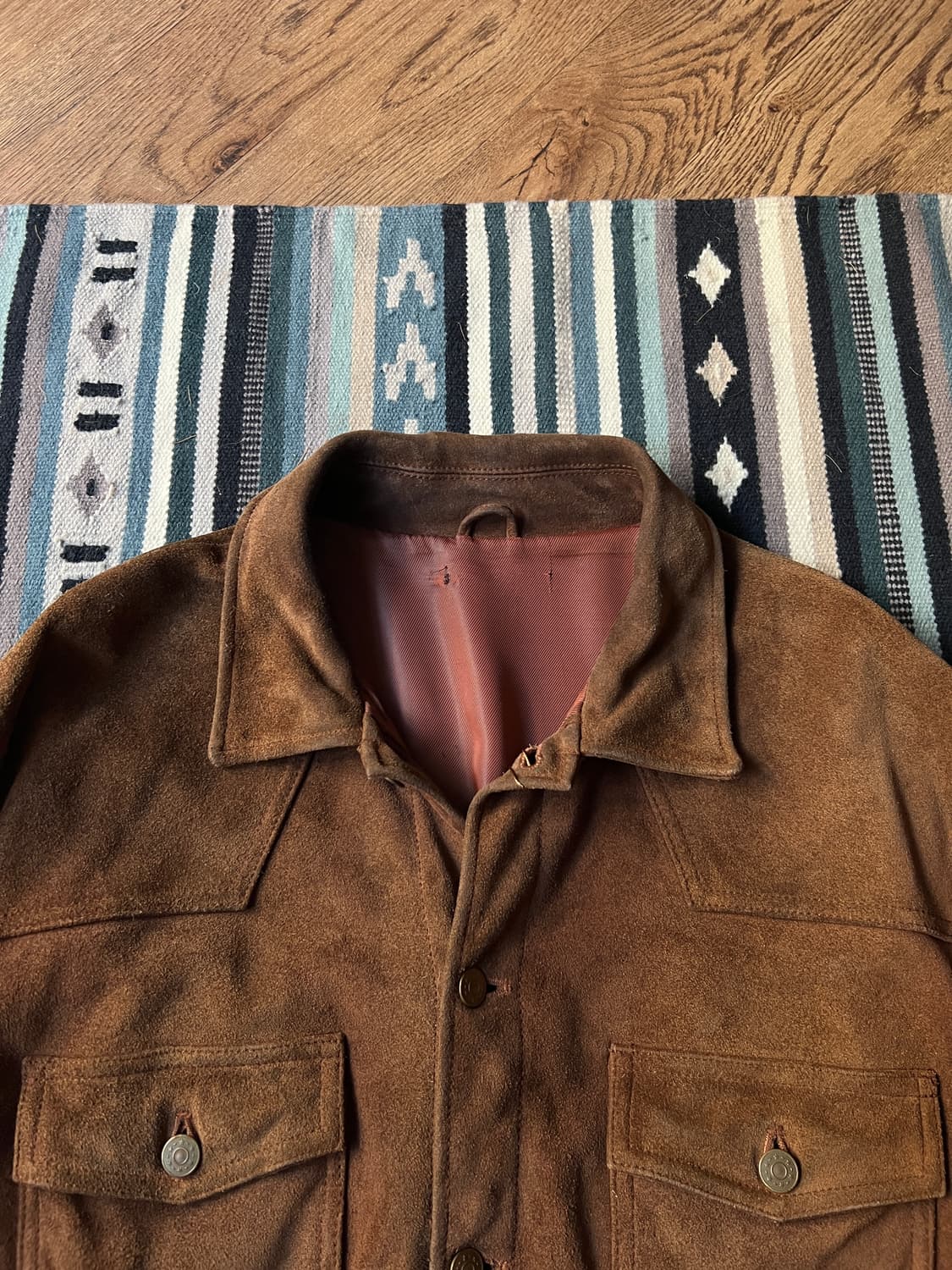 [XL]90's USA 빈티지 리얼 스웨이드 트러커 자켓 상품이미지2