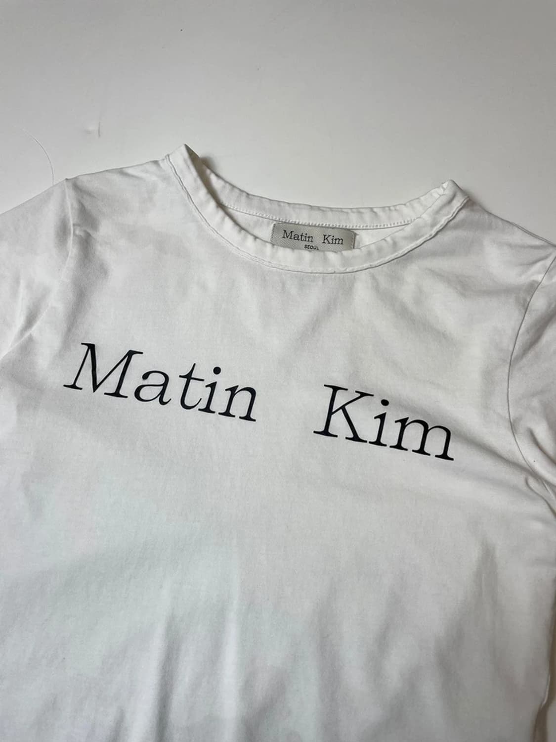 마뗑킴 23FW 로고 크롭 탑 반팔 티셔츠 PN9653 상품이미지2