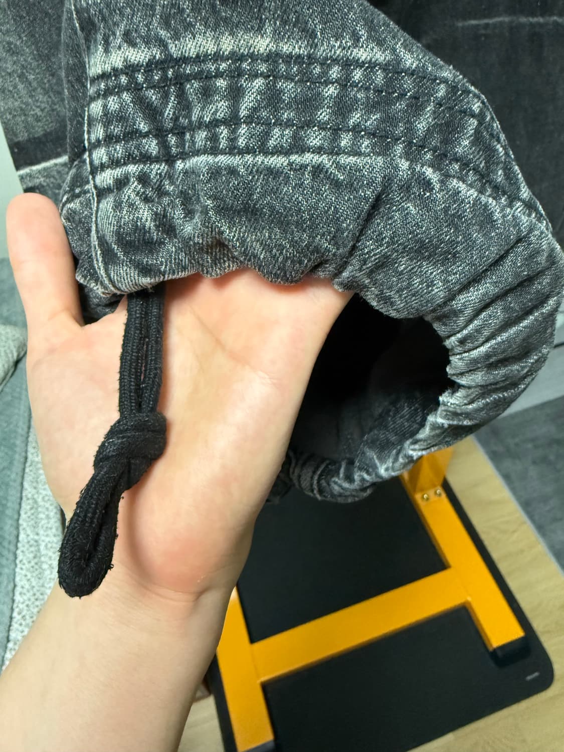 OPUS 0012 MELTED DENIM PANTS BLACK M사이즈 상품이미지5