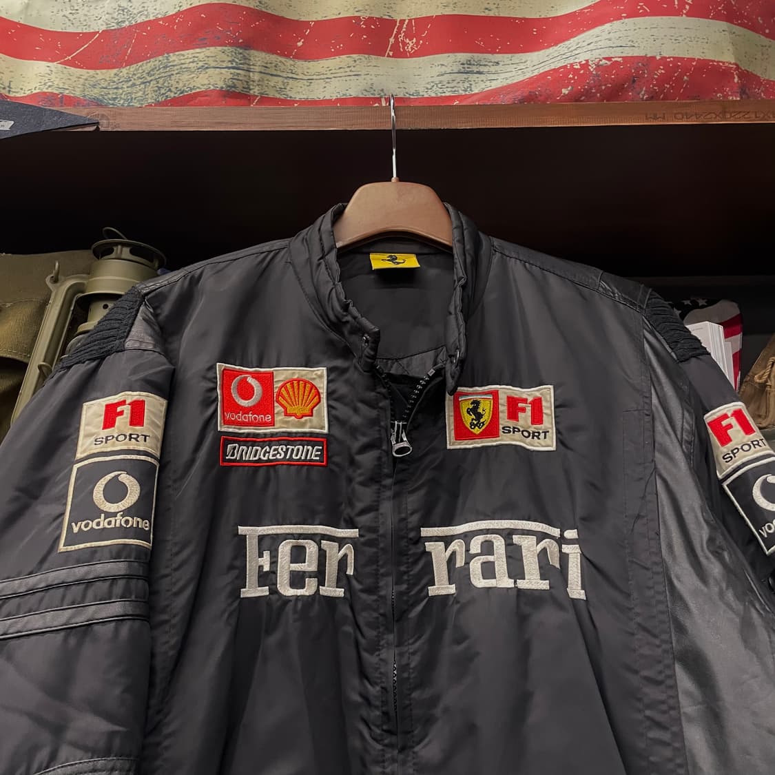 페라리 보다폰 F1 레더 패치 레이싱 자켓 바이커 자켓 상품이미지3
