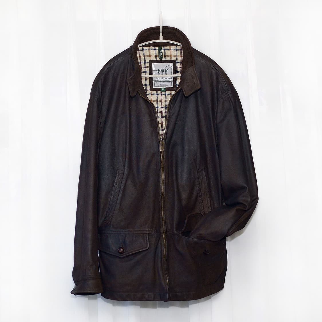 헨리코튼 오리지널 이태리 레더 클래식 헌팅 필드자켓 (50 / 105+) 상품이미지1