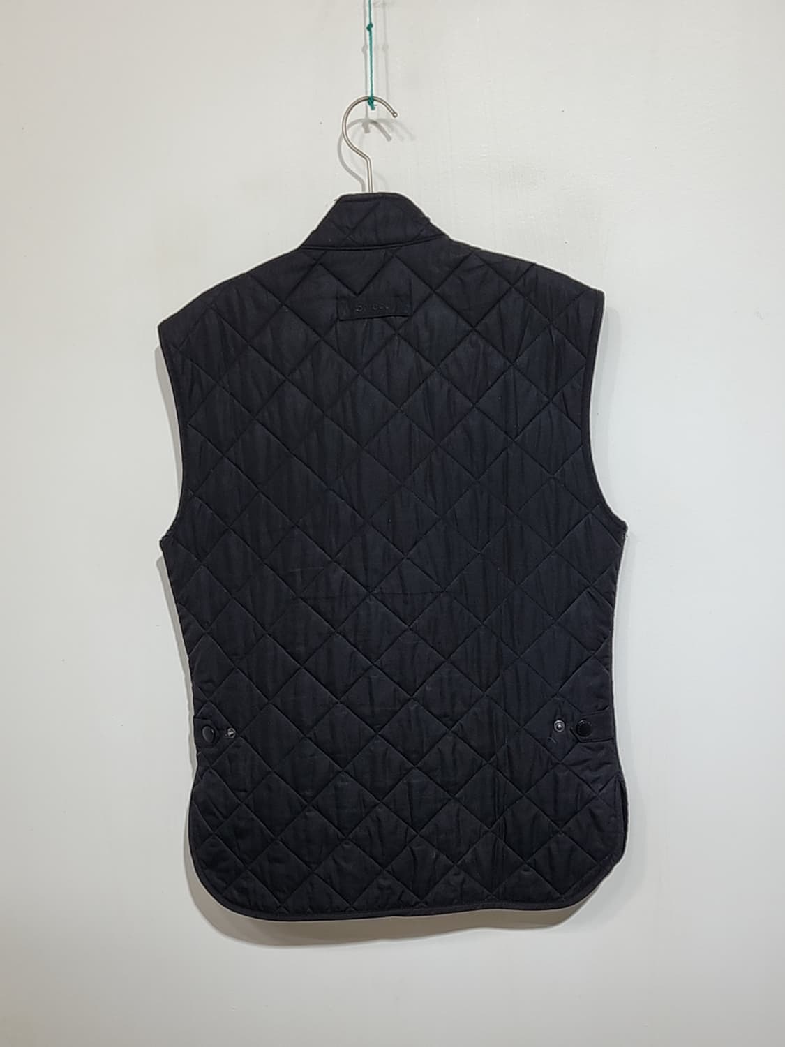 (S) 바버 퀼팅 조끼 블랙 누빔 집업 베스트  상품이미지8