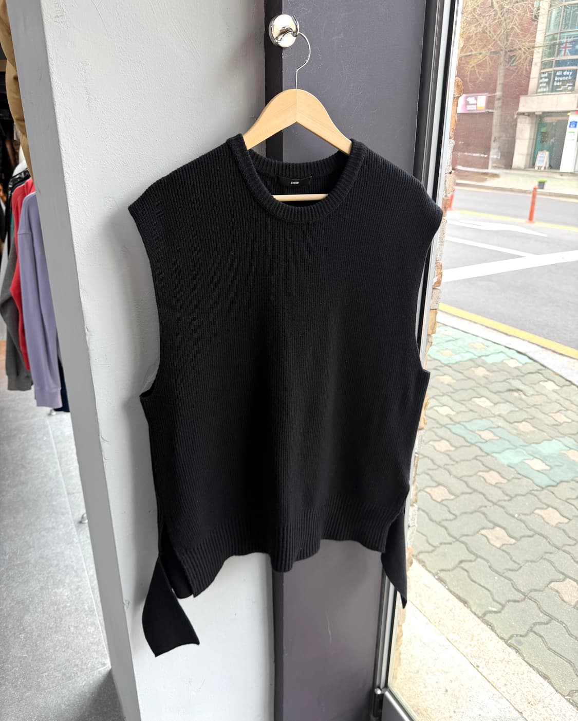 105/ 시스템옴므 밑단 절개 스웻 니트 베스트 상품이미지2