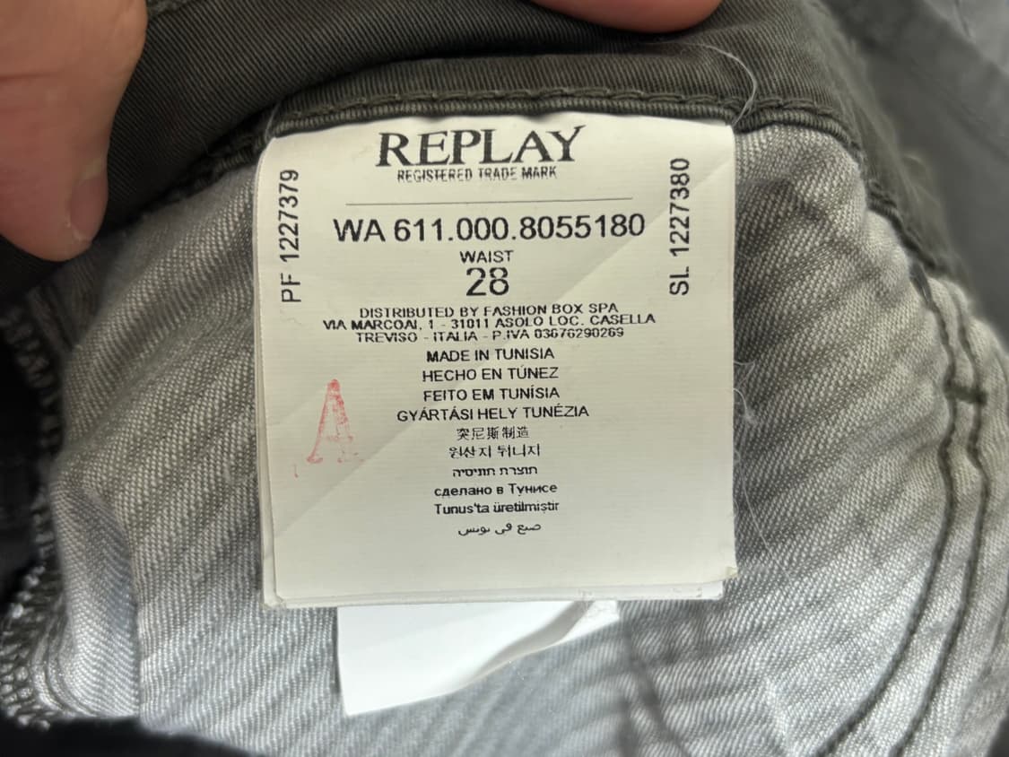 Replay 리플레이 워싱 그레이 숏팬츠 반바지 28~30 상품이미지4