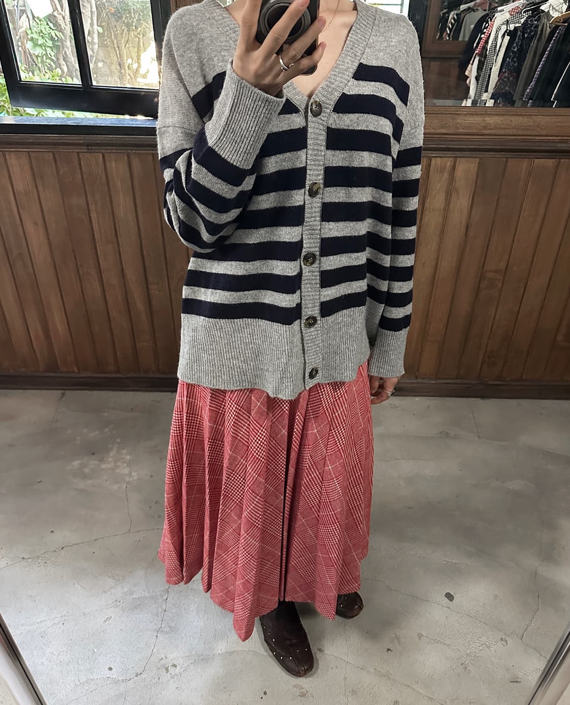 BEAMS BOY vintage check pleated skirt 상품이미지2