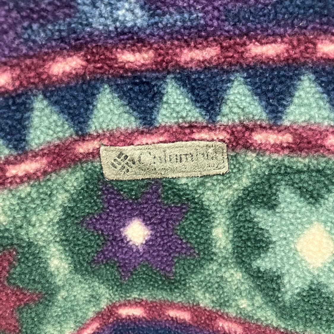 90's 컬럼비아 아즈텍 패턴 플리스 L 상품이미지5