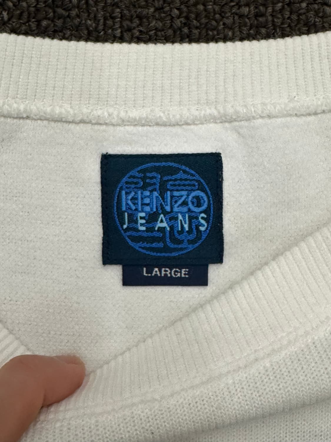 L)겐조 진스 빈티지 자수 로고 화이트 스웻셔츠 상품이미지4