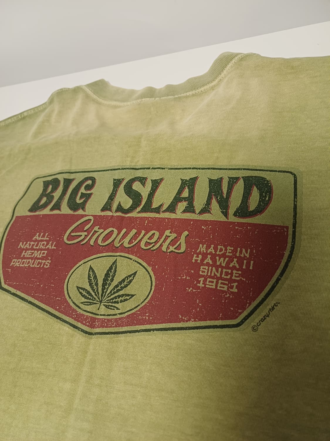 [M] 00's 크레이지셔츠 하와이 ‘Hemp Dyed’ 아카이브 티셔츠 상품이미지7