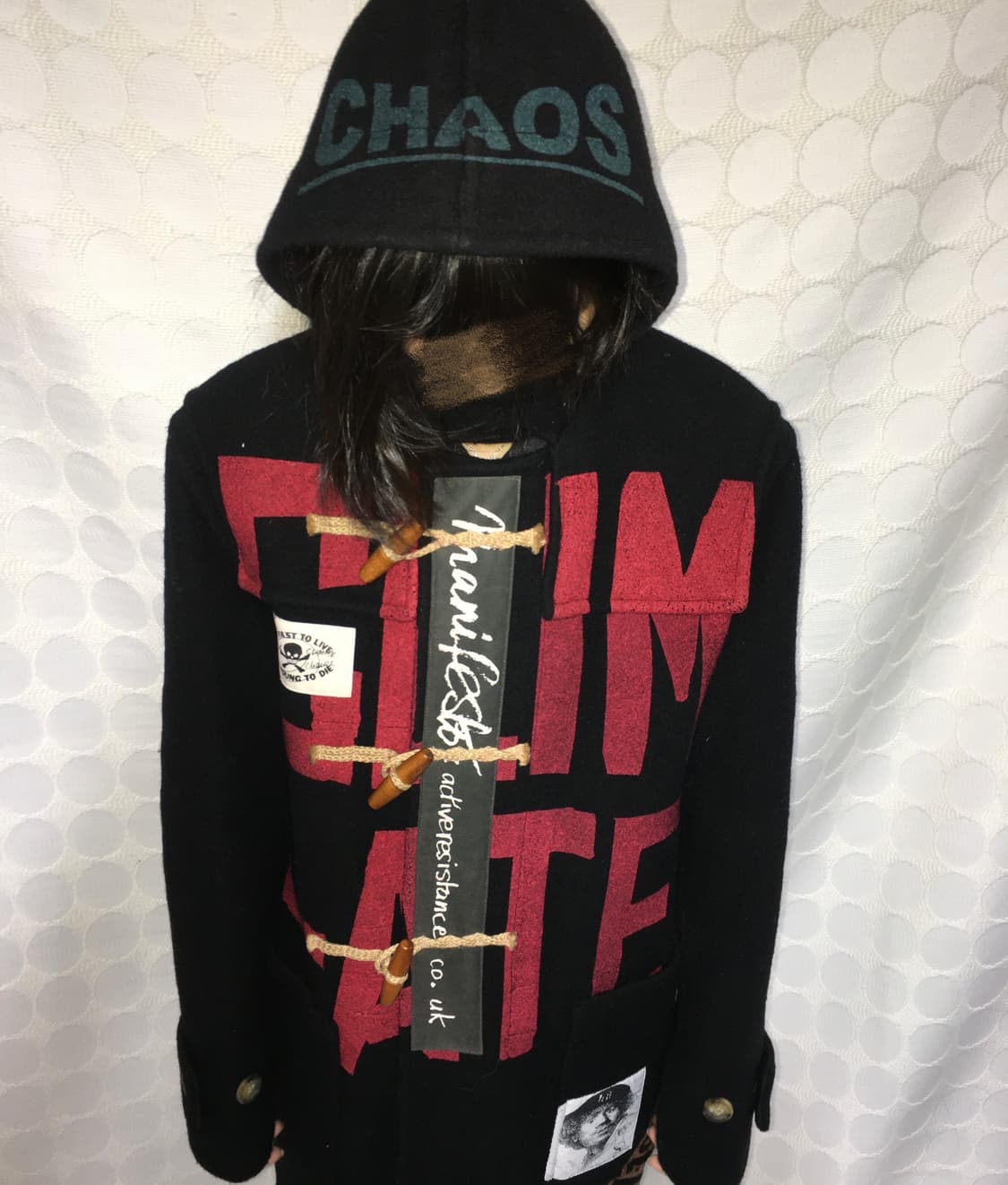 vivienne westwood chaos슬로건 울 코트 상품이미지1