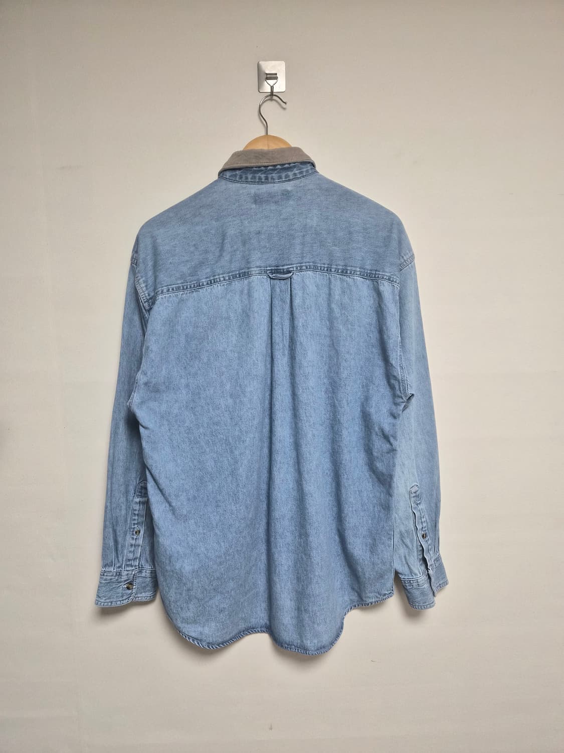 칼하트Carhartt 카라 배색 데님 셔츠 M - S237 상품이미지2