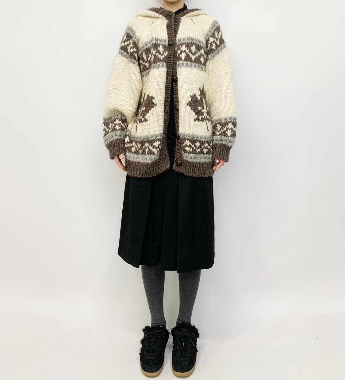 MAYA HOUSE  핸드메이드 코위찬 후드 가디건 상품이미지2