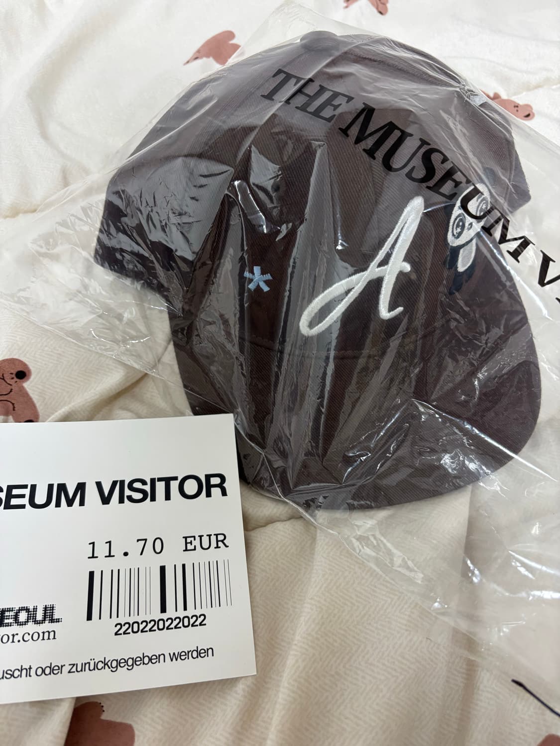 [새상품] 더뮤지엄비지터 판다 볼캡 팬더 브라운 상품이미지2