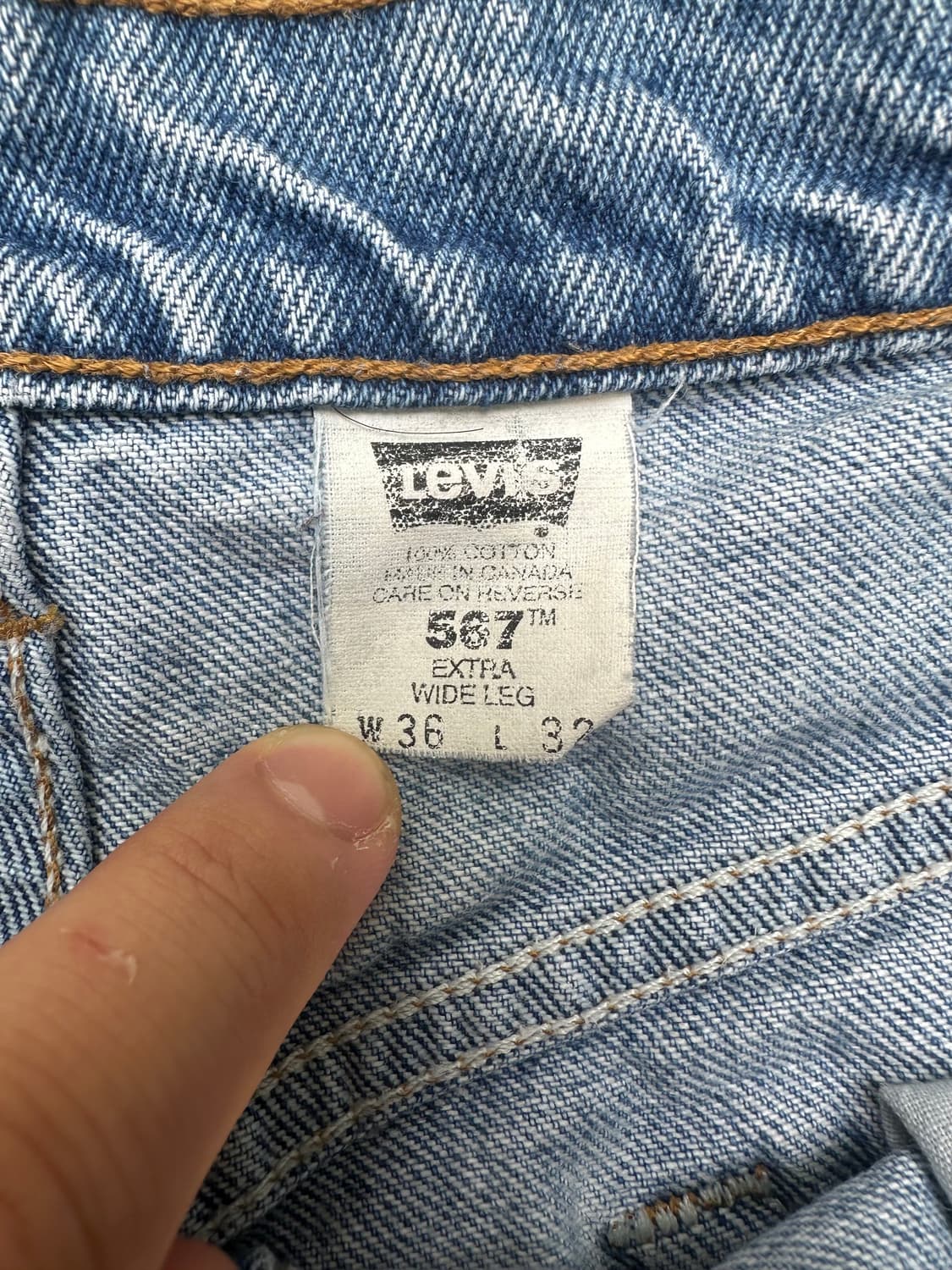 빈티지 90s 리바이스 567 데님팬츠 상품이미지4
