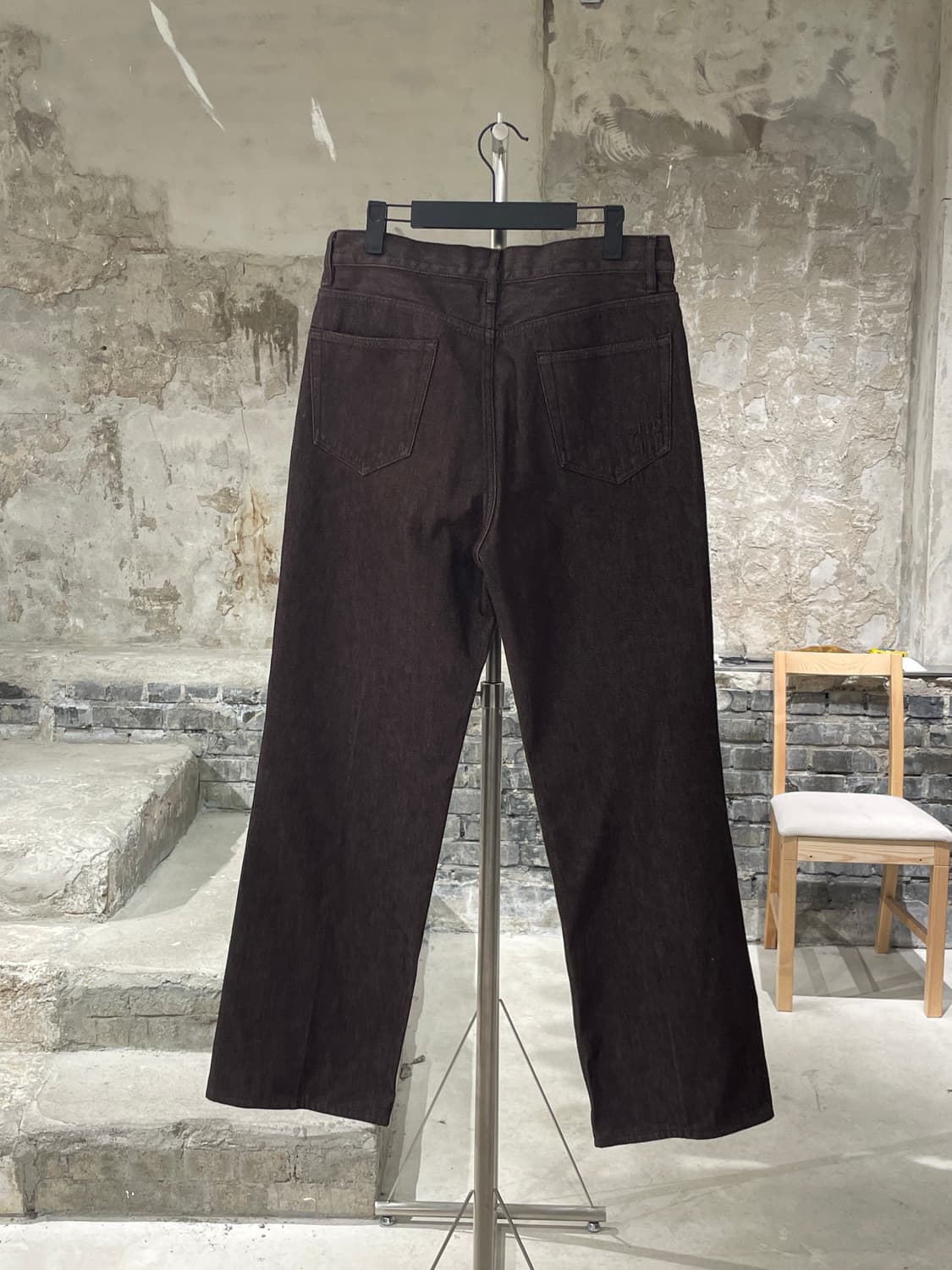 오라리 브라운 하드 트위스트 와이드 데님 팬츠 상품이미지6