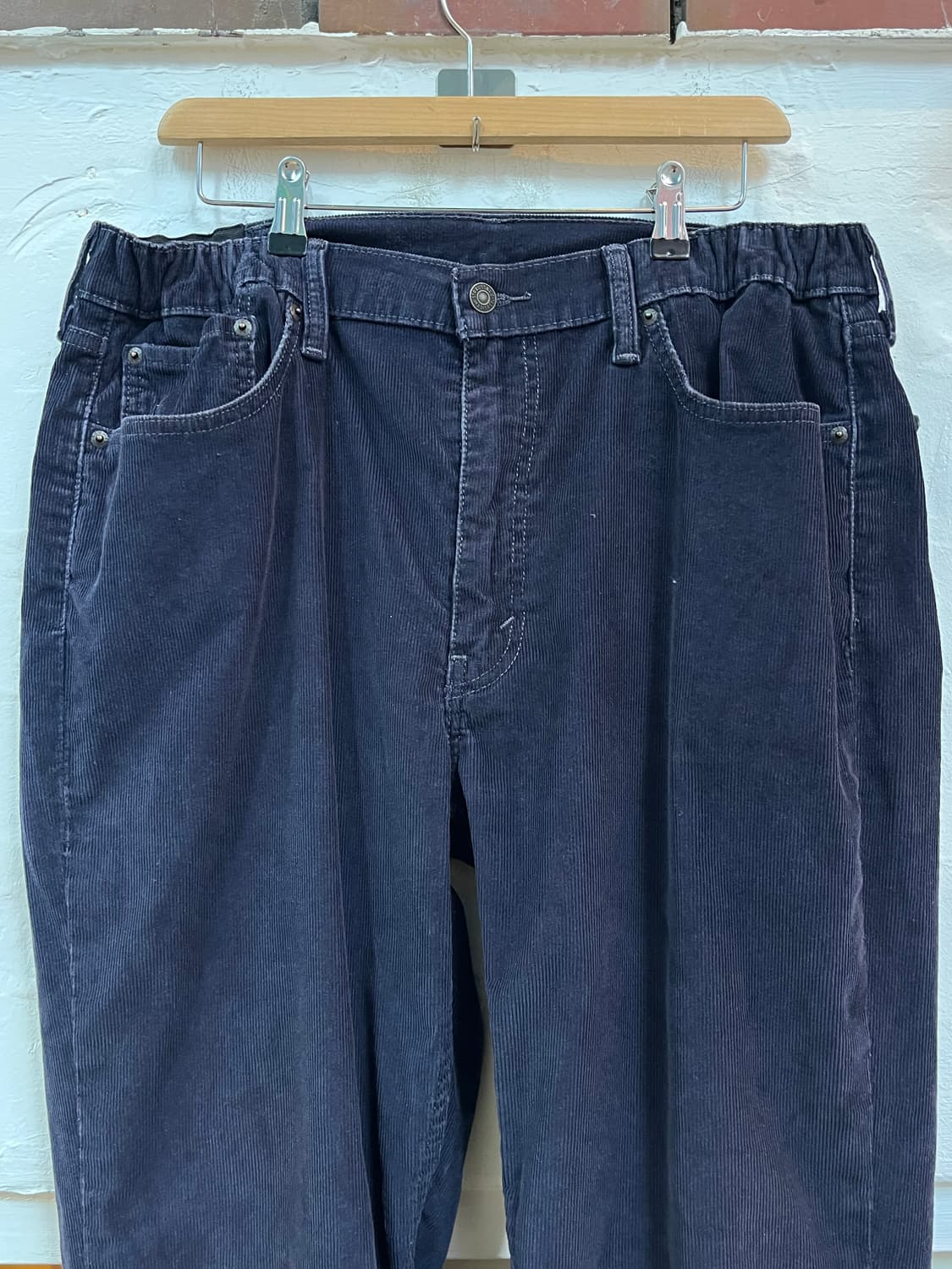 Levis 514 네이비 블루 코듀로이 팬츠 38x32 상품이미지2