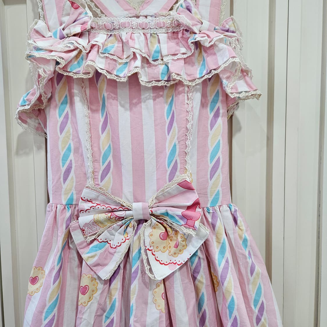 바디라인(BODY LINE) 스위트 파스텔 점퍼스커트 상품이미지3