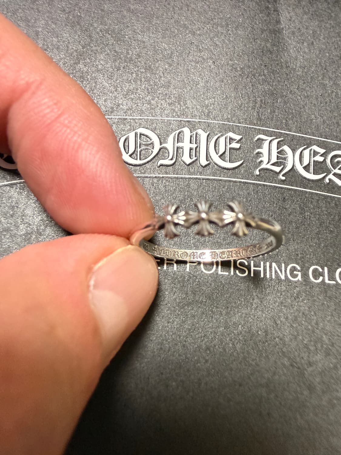 크롬하츠 3 ch 버블검 실버 링 국내 매장판 상품이미지4