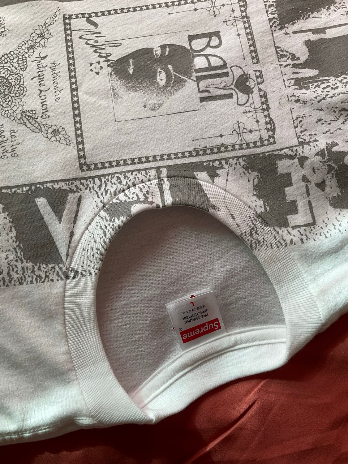 슈프림 콜라주 티셔츠 화이트 - 24SS 상품이미지2