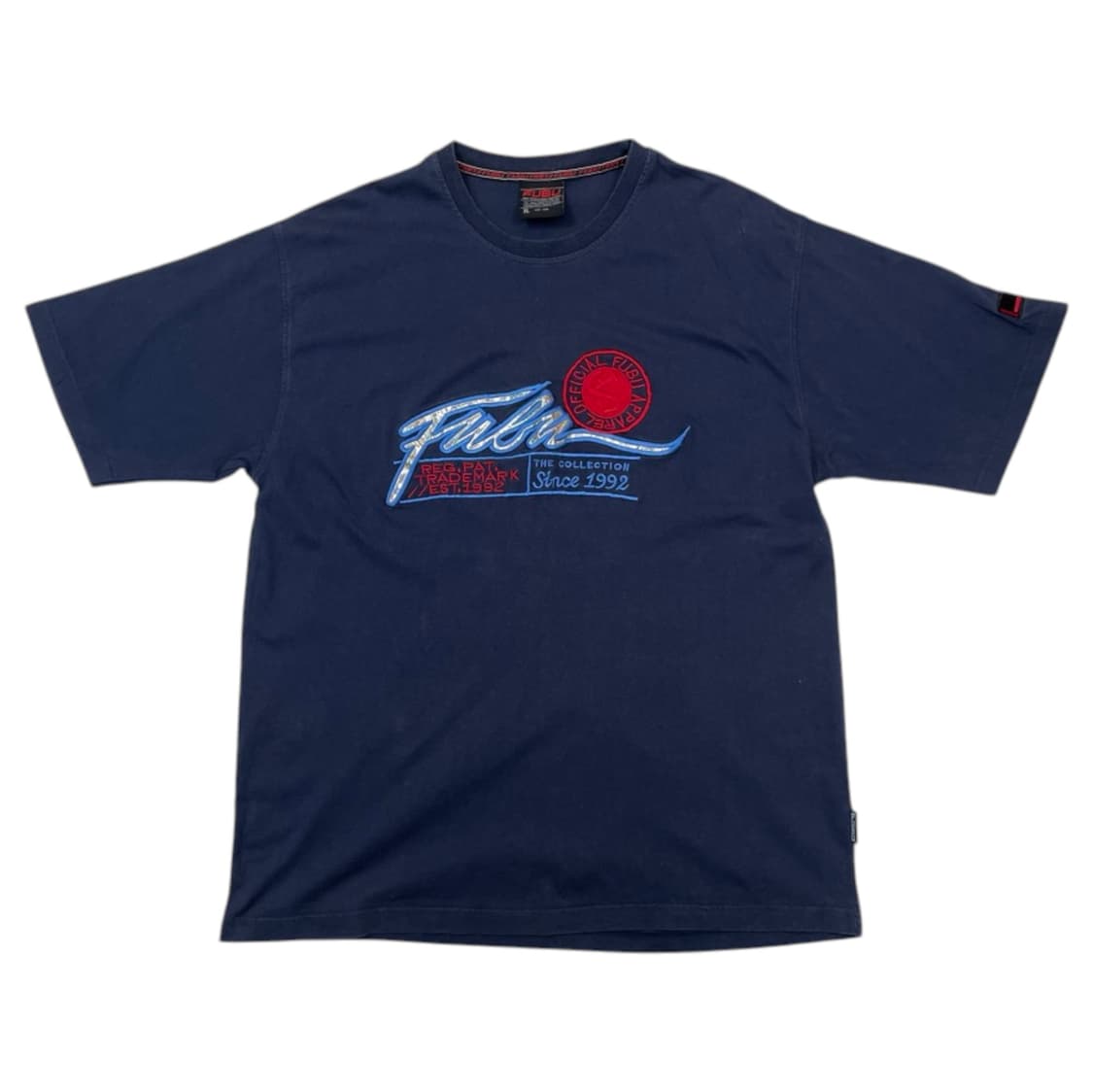 FUBU 네이비 90s 올드스쿨 자수 반팔 티셔츠 XL 상품이미지1