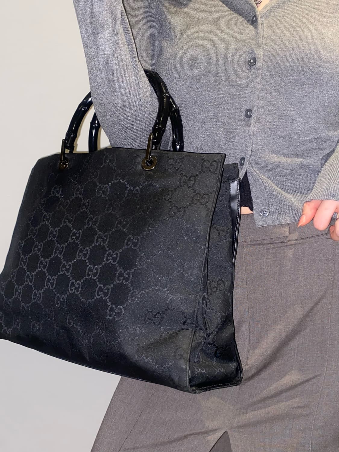 구찌 뱀부 GG 자가드 토트백 상품이미지1