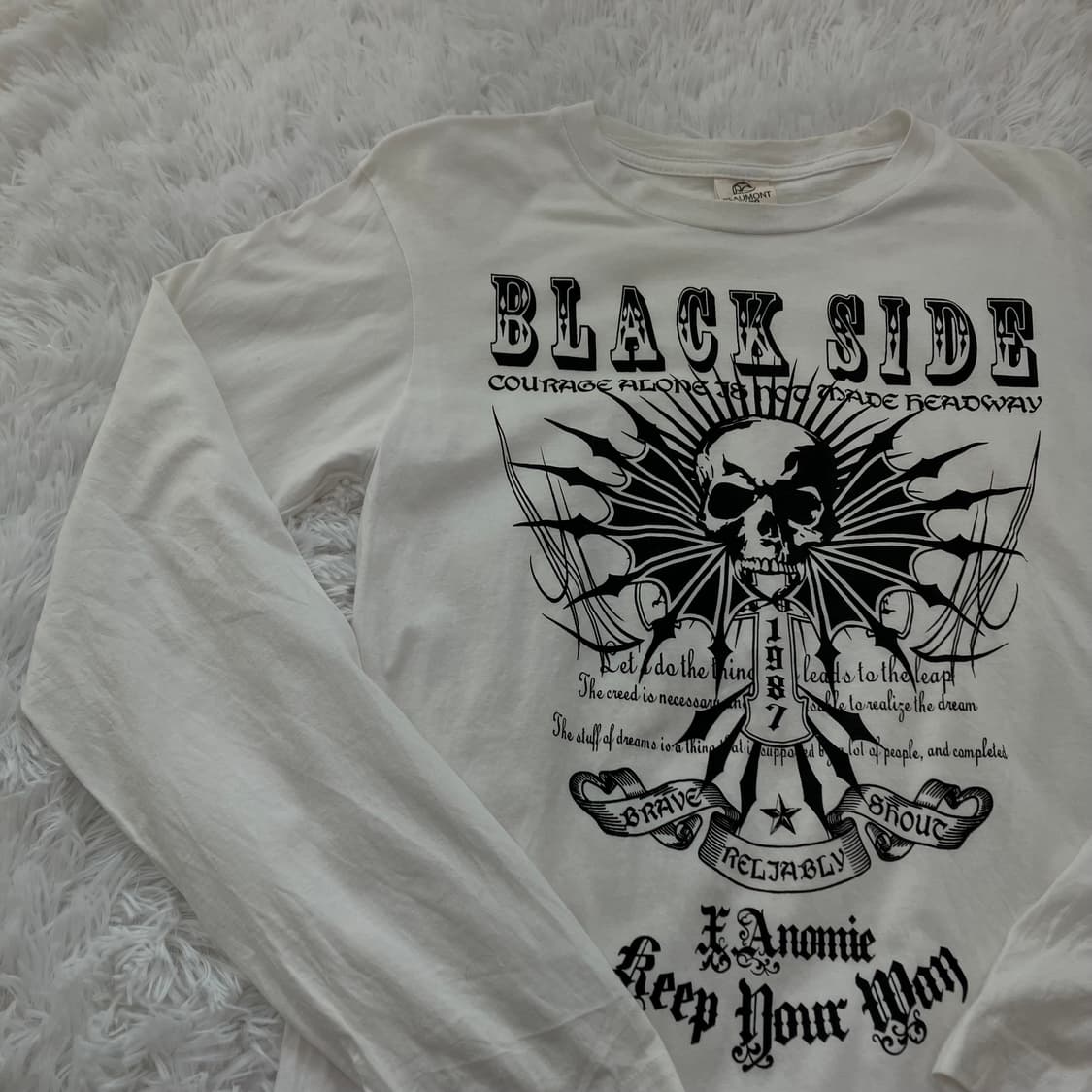 빈티지 스컬 블랙스쿨 긴팔 794 y2k 스트릿 갸루 펑키 일본빈티지  상품이미지5