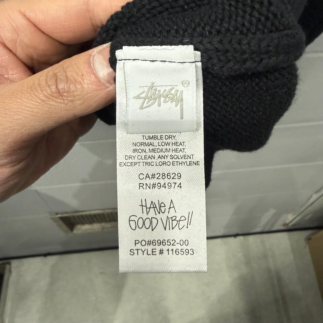 스투시 S컬리 니트 블랙 상품이미지3