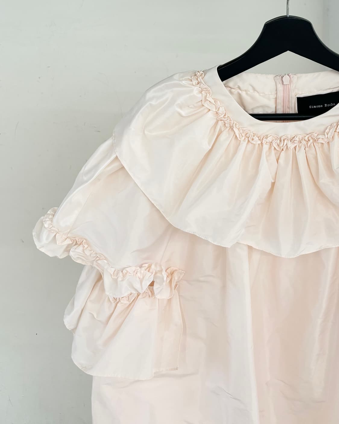 시몬 로샤 핑크 러플 레이스 원피스 상품이미지3